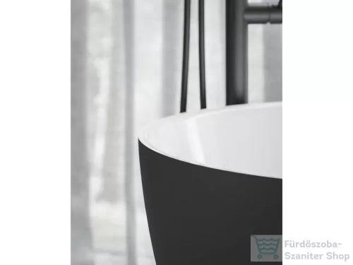 Ravak Freedom O Tec 170x77 cm-es szabadon álló kád fekete lefolyóval,matt fekete/fehér CD51700000
