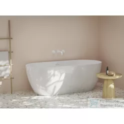   Ravak Freedom O Tec 170x77 cm-es szabadon álló kád fehér lefolyóval,matt fehér/fehér CD61800000