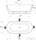 Ravak Freedom O Tec 170x77 cm-es szabadon álló kád fehér lefolyóval,fehér CD91000000