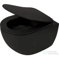   Deante Peonia Zero fali WC ülőkével, rimless, fekete CDEDNZPW