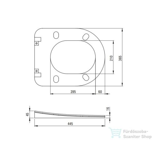 Deante Peonia Slim Soft Close WC-ülőke, fekete CDE_NSOZ