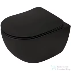 Deante Peonia Zero perem nélküli fali WC, fekete CDE_NZPW