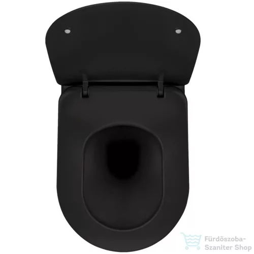 Deante Peonia Zero perem nélküli fali WC, fekete CDE_NZPW