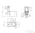 Deante JASMIN monoblokkos WC csésze,  perem nélküli, ülőkével CDJD6RPS