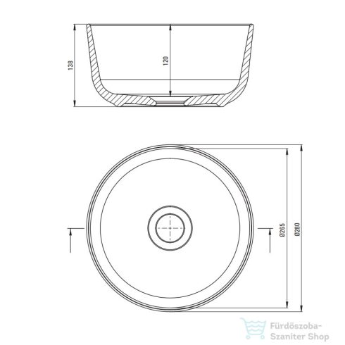 Deante JASMIN pultra ültethető kerámia mosdó CDJ_6U2S