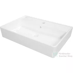   Deante TEMISTO kerámia mosdókagyló, pultra tehető, csaptelep szigettel 61x41 cm, fehér CDT_6U7S