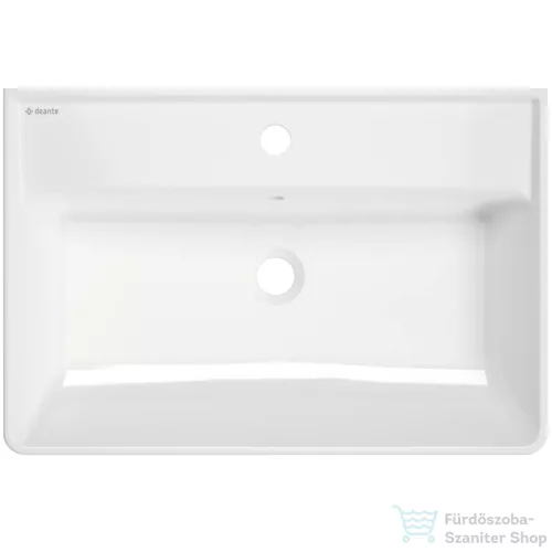 Deante TEMISTO kerámia mosdókagyló, pultra tehető, csaptelep szigettel 61x41 cm, fehér CDT_6U7S