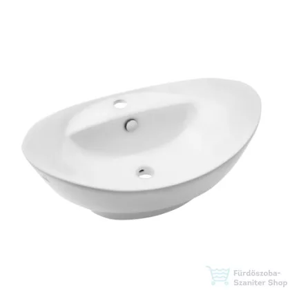 Invena FEME 59x39 cm-es pultra ültethető mosdó,fehér CE-10-001-C