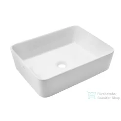   Invena NYKS 47,5x37,5 cm-es pultra ültethető mosdó csaplyuk nélkül,fehér CE-11-001-C