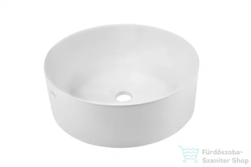 Invena KETO 42 cm-es pultra ültethető mosdó csaplyuk nélkül,fehér CE-14-001-C