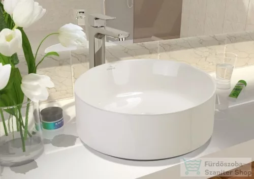 Invena KETO 42 cm-es pultra ültethető mosdó csaplyuk nélkül,fehér CE-14-001-C