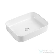   Invena ATE 51x40 cm-es pultra ültethető mosdó csaplyuk nélkül,fehér CE-16-001-C