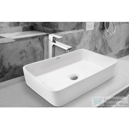 Invena ATE 51x40 cm-es pultra ültethető mosdó csaplyuk nélkül,fehér CE-16-001-C