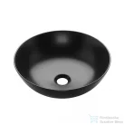 Invena DOKOS 39,5 cm-es pultra ültethető mosdó csaplyuk nélkül,fél-matt fekete CE-19-005-C