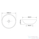 Invena DOKOS 39,5 cm-es pultra ültethető mosdó csaplyuk nélkül,fehér CE-19-011-C