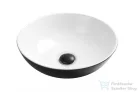 Invena DOKOS 39,5 cm-es pultra ültethető mosdó csaplyuk nélkül,fekete/fehér CE-19-041-C