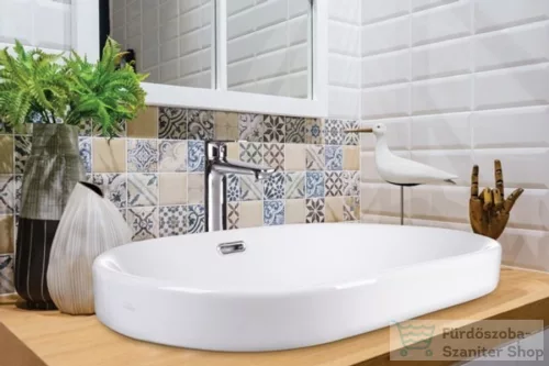 Invena NIKE 60x40 cm-es beépíthető mosdó,fehér CE-28-060-W