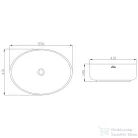 Invena ASTRI 55x41 cm-es pultra ültethető mosdó csaplyuk nélkül,fehér CE-30-001-W