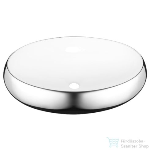 Invena FRESCO 59x41 cm-es pultra ültethető mosdó csaplyuk nélkül,fehér/króm