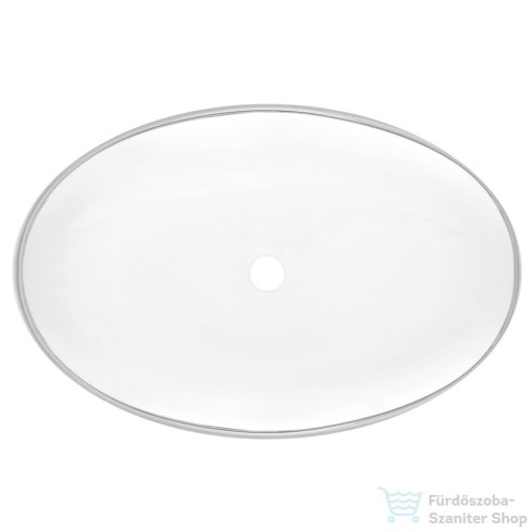 Invena FRESCO 59x41 cm-es pultra ültethető mosdó csaplyuk nélkül,fehér/króm