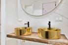 Invena KOS 41,5 cm-es pultra ültethető mosdó csaplyuk nélkül,arany CE-38-009-C