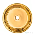 Invena KOS 41,5 cm-es pultra ültethető mosdó csaplyuk nélkül,fényes fekete/arany CE-38-027-C