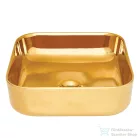 Invena MALAGA 39x39 cm-es pultra ültethető mosdó csaplyuk nélkül,arany CE-39-009-C