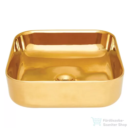 Invena MALAGA 39x39 cm-es pultra ültethető mosdó csaplyuk nélkül,arany CE-39-009-C