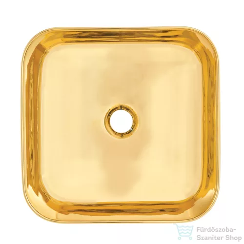 Invena MALAGA 39x39 cm-es pultra ültethető mosdó csaplyuk nélkül,arany CE-39-009-C