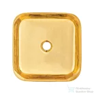 Invena MALAGA 39x39 cm-es pultra ültethető mosdó csaplyuk nélkül,fényes fekete/arany CE-39-027-C