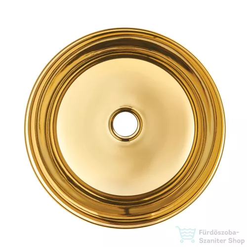 Invena TINOS 39,5 cm-es pultra ültethető mosdó csaplyuk nélkül,arany hatású CE-43-009-C