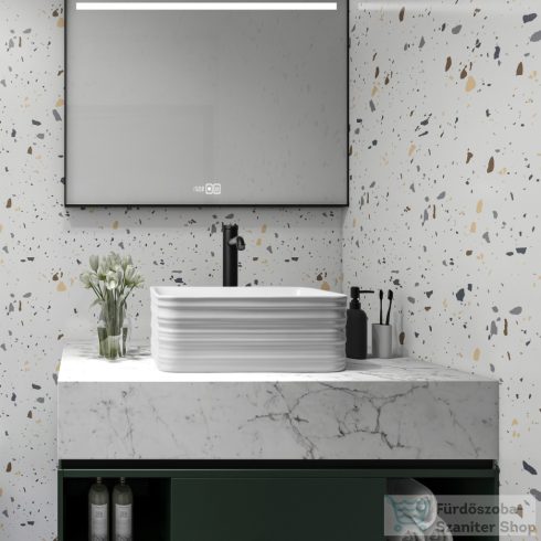 Invena AKTE 38x38 cm-es pultra ültethető mosdó,fehér CE-54-K01-C