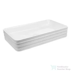  Invena AKTE 66x38 cm-es pultra ültethető mosdó,fehér CE-54-P01-C