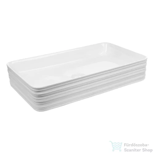 Invena AKTE 66x38 cm-es pultra ültethető mosdó,fehér CE-54-P01-C