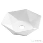 Invena NAKSOS 53,8X46,5 cm-es pultra ültethető mosdó csaplyuk nélkül,fehér CE-55-001-C