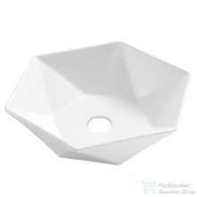   Invena NAKSOS 53,8X46,5 cm-es pultra ültethető mosdó csaplyuk nélkül,fehér CE-55-001-C