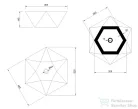 Invena NAKSOS 53,8X46,5 cm-es pultra ültethető mosdó csaplyuk nélkül,fehér CE-55-001-C