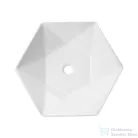Invena NAKSOS 53,8X46,5 cm-es pultra ültethető mosdó csaplyuk nélkül,fehér CE-55-001-C