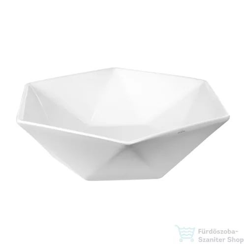 Invena NAKSOS 53,8X46,5 cm-es pultra ültethető mosdó csaplyuk nélkül,fehér CE-55-001-C
