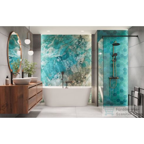 Invena TRIGONO 50x40,5 cm-es pultra ültethető mosdó csaplyuk nélkül,fehér CE-58-001-W