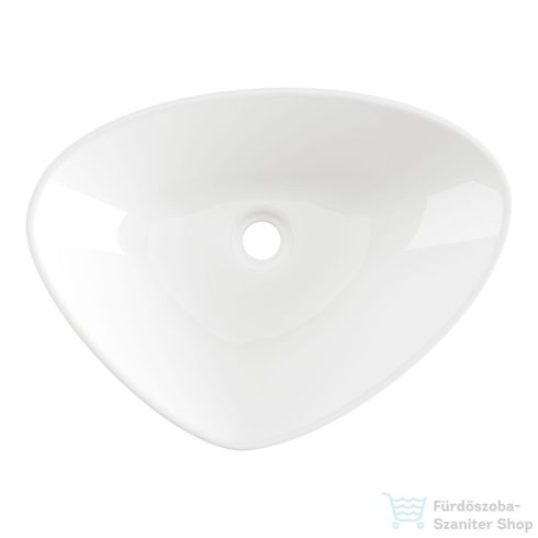 Invena TRIGONO 50x40,5 cm-es pultra ültethető mosdó csaplyuk nélkül,fehér CE-58-001-W