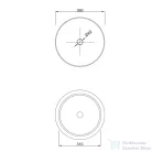 Invena LIMNOS 36 cm-es pultra ültethető mosdó csaplyuk nélkül,fehér CE-59-001-W