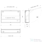 Sapho CLOE tükrösszekrény LED világítással, 80x50x18cm (CE080-0030)
