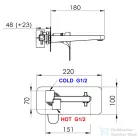 Sapho CORNELI falba süllyesztett mosdócsaptelep. Króm CE08