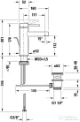 Duravit CIRCLE M mosdó csaptelep automata leeresztővel, króm CE1020001010