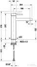 Duravit CIRCLE L magasított mosdó csaptelep leeresztő nélkül, króm CE1030002010