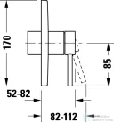 Duravit CIRCLE falsík alatti kád/zuhany csaptelep alaptest nélkül, króm CE4210010010