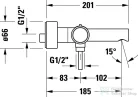 Duravit CIRCLE kádtöltő csaptelep, króm CE5230000010