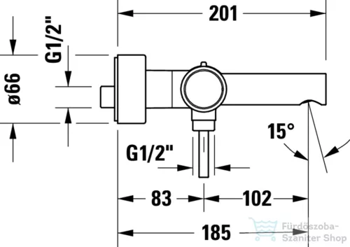 Duravit CIRCLE kádtöltő csaptelep, króm CE5230000010