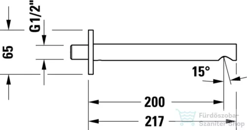 Duravit CIRCLE 20 cm-es kádbefolyó, króm CE5240010010